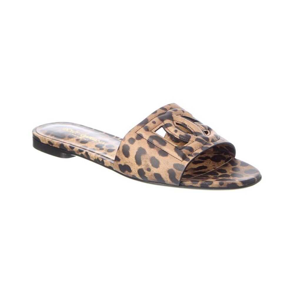 Dolce & Gabbana Leather Sandal, Brown